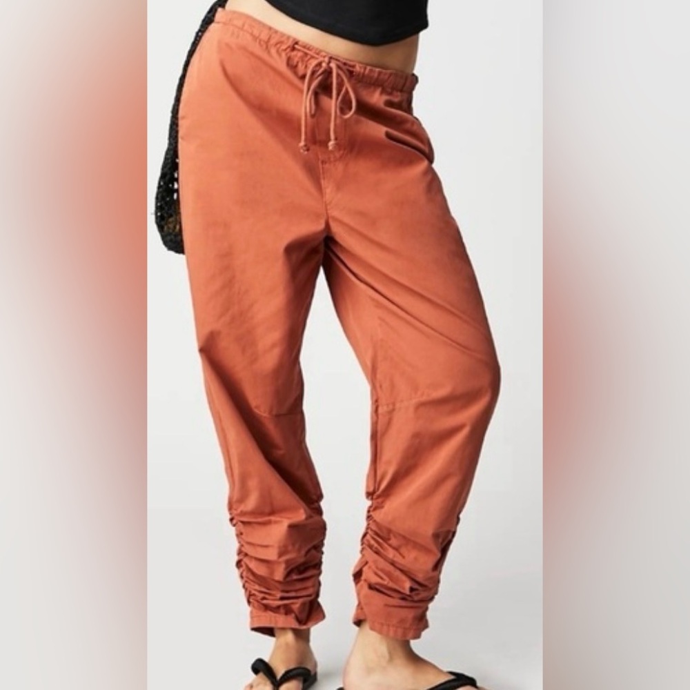283. Free People Myrrh Terracotta Orange Parachute Boho sz small oversized - Picture 2 of 10
